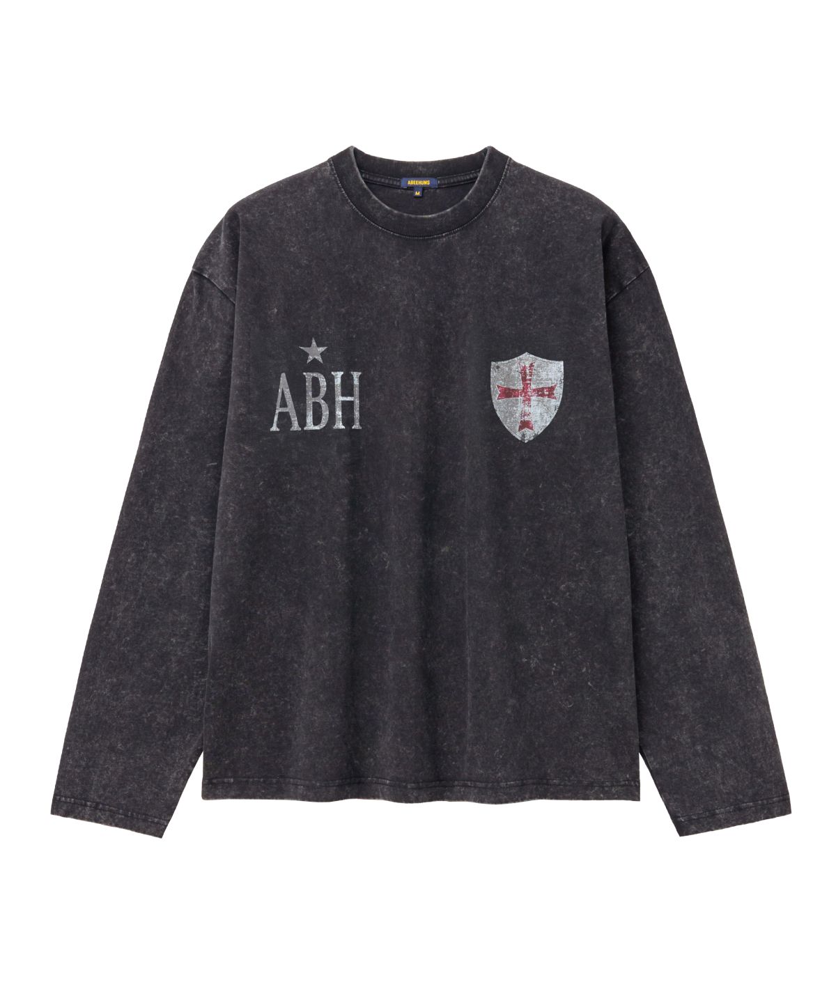어비험즈(ABEEHUMS) 더블 쉴드 썰파 워싱 롱슬리브 ABH367-158 블랙