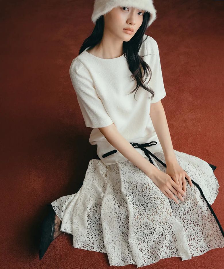 브라이덜 문 아일렛 슬립_아이보리