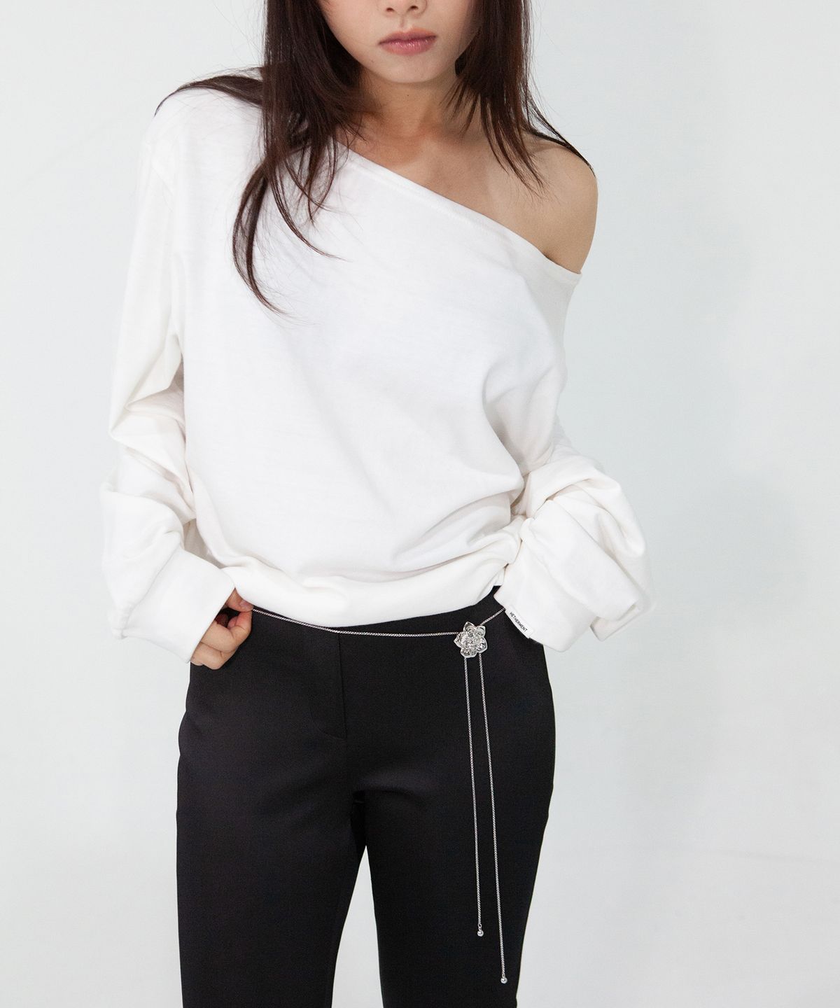 지지(GEEGEE) rose chain waist belt