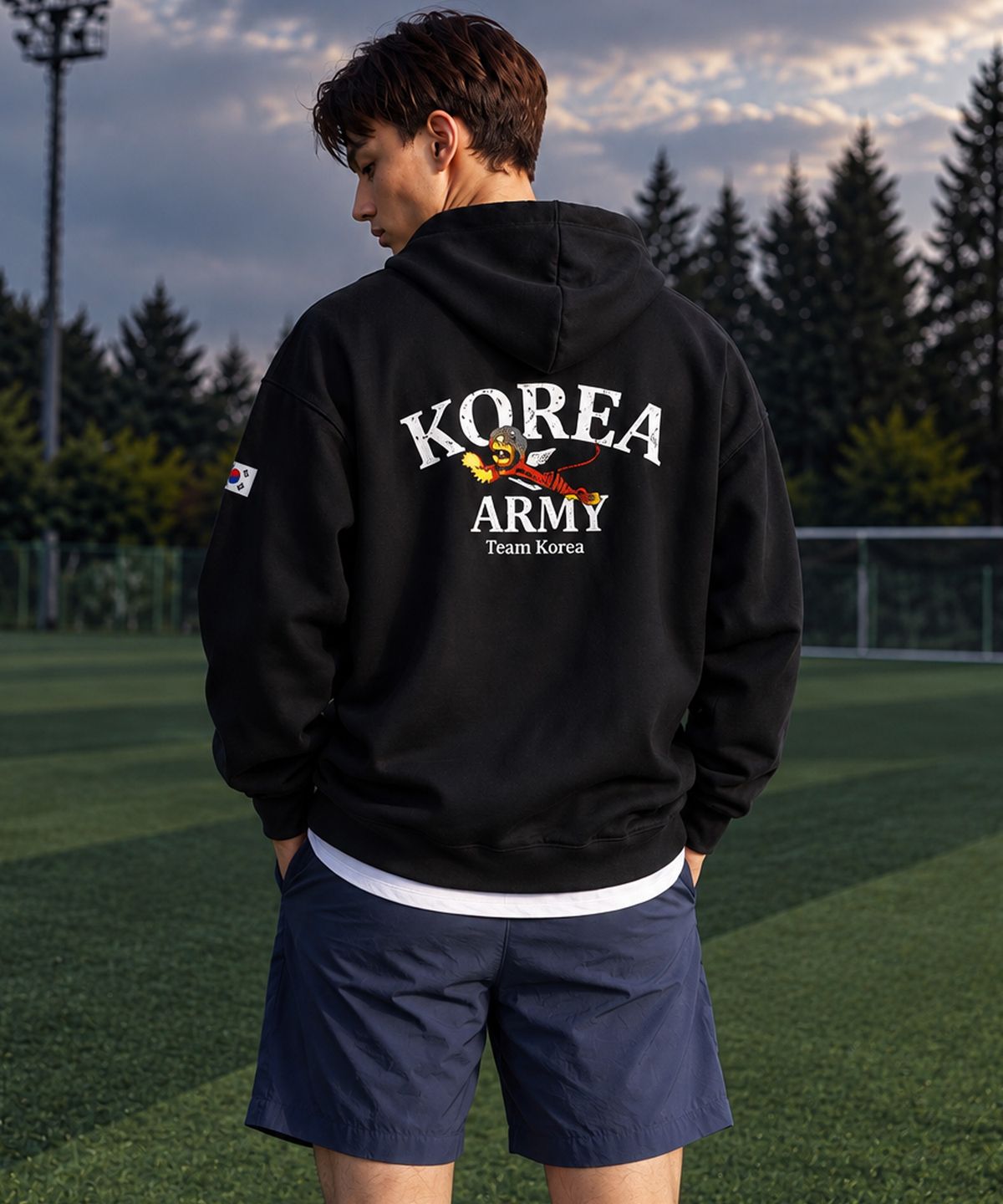 엠블룩(AMBLELOOK) 후디드 스웨트셔츠 TIGER ARMY (2color)