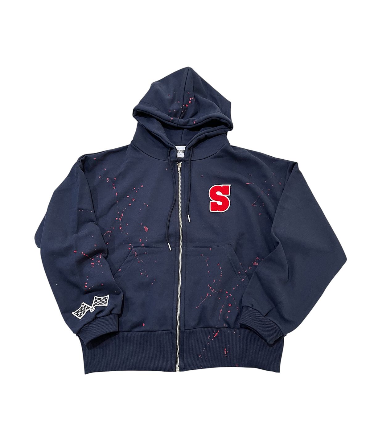 스케이터락(SK8ER ROCK) Splash Varsity Sweat Zip Hoodie (navy)