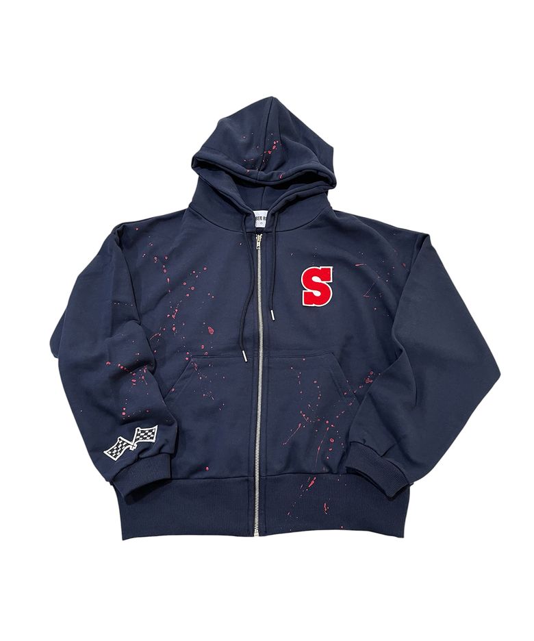 Splash Varsity Sweat Zip Hoodie (navy)