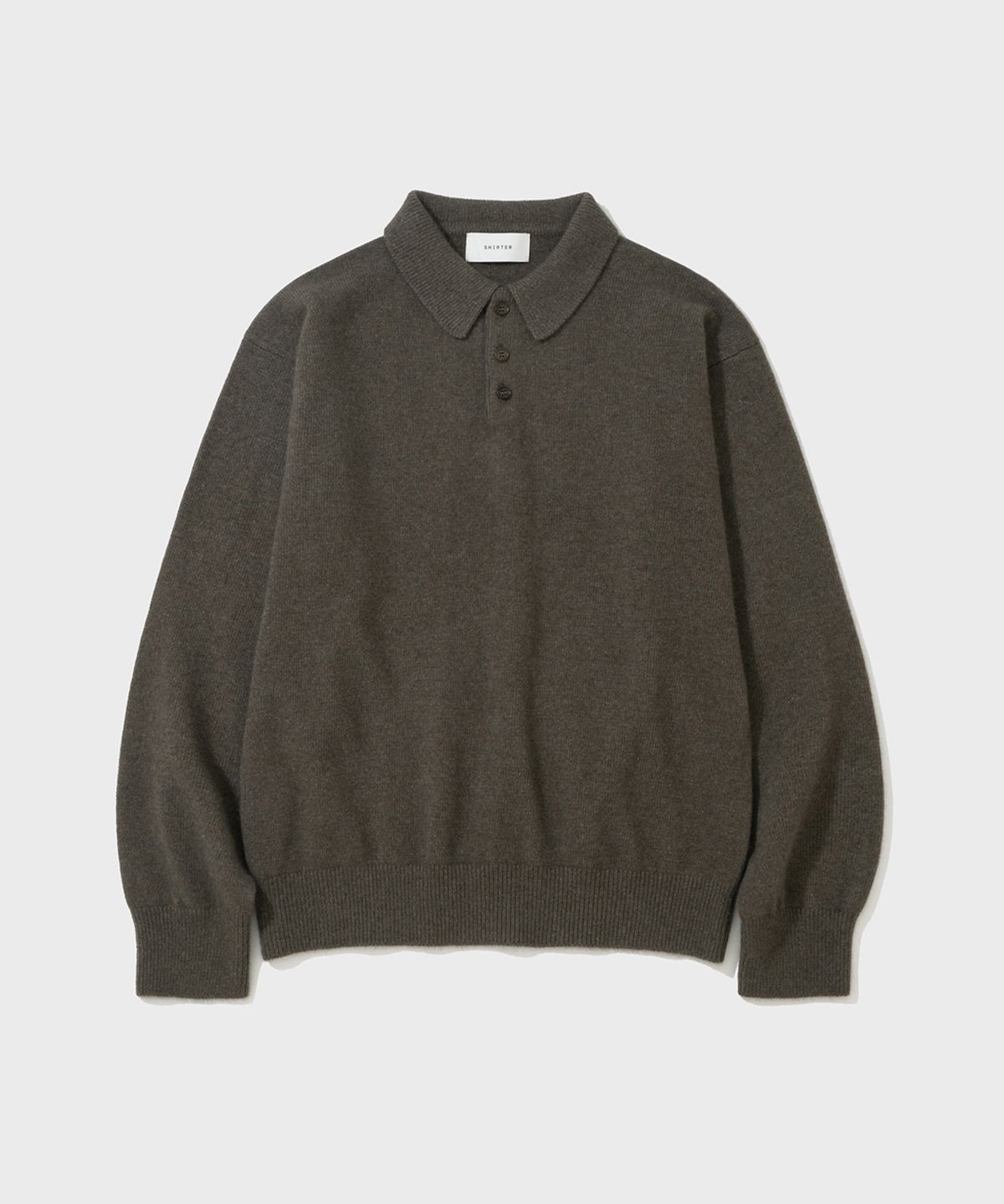 셔터(SHIRTER) FOX BLENDED POLO KNIT (OLIVE)