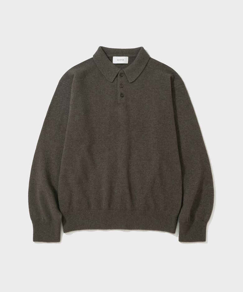 FOX BLENDED POLO KNIT (OLIVE)
