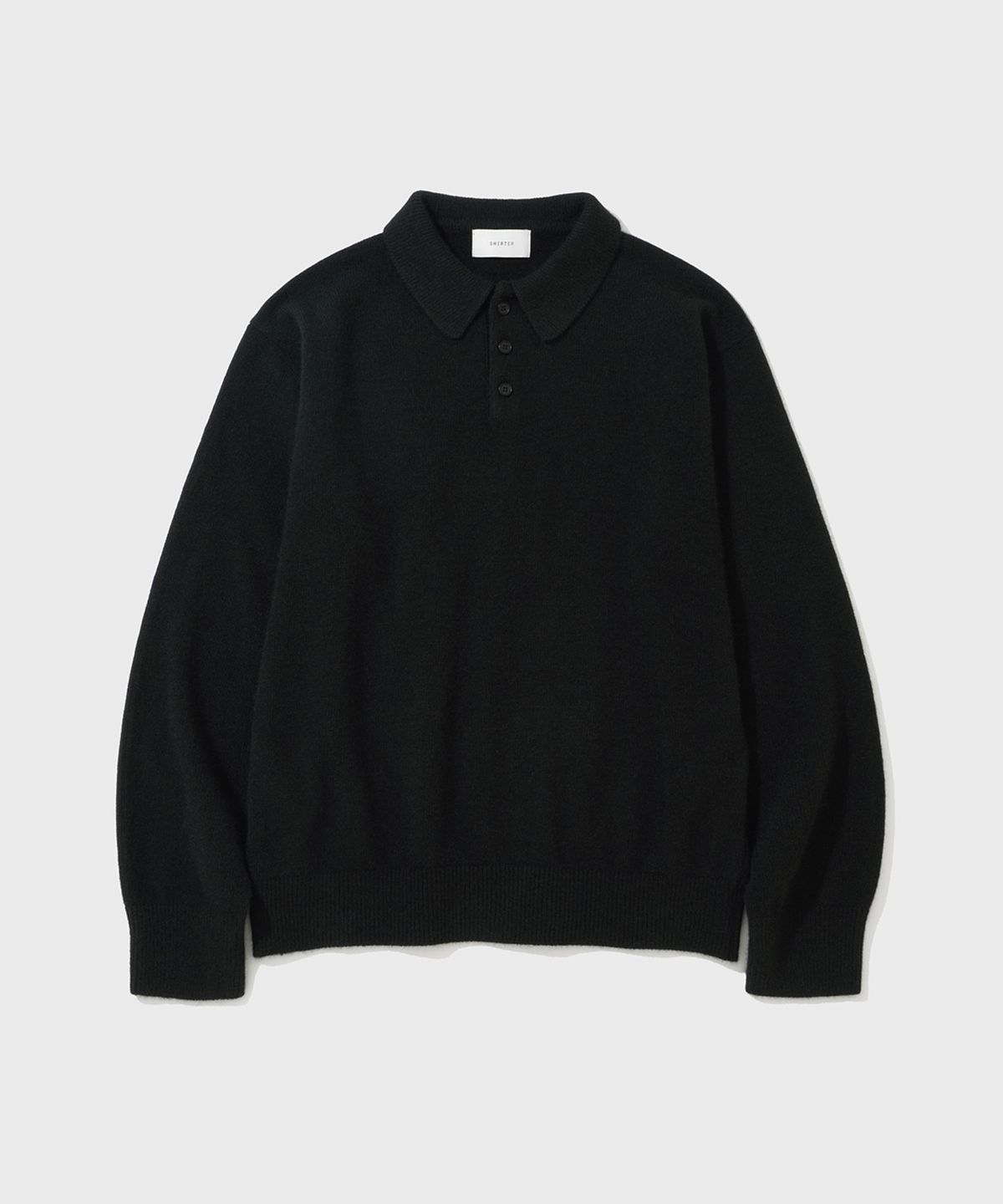 셔터(SHIRTER) FOX BLENDED POLO KNIT (BLACK)