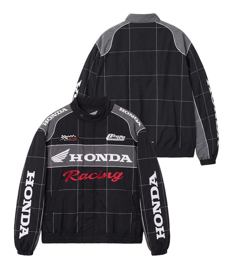 Quilted Motorcycle Blouson Jacket Black