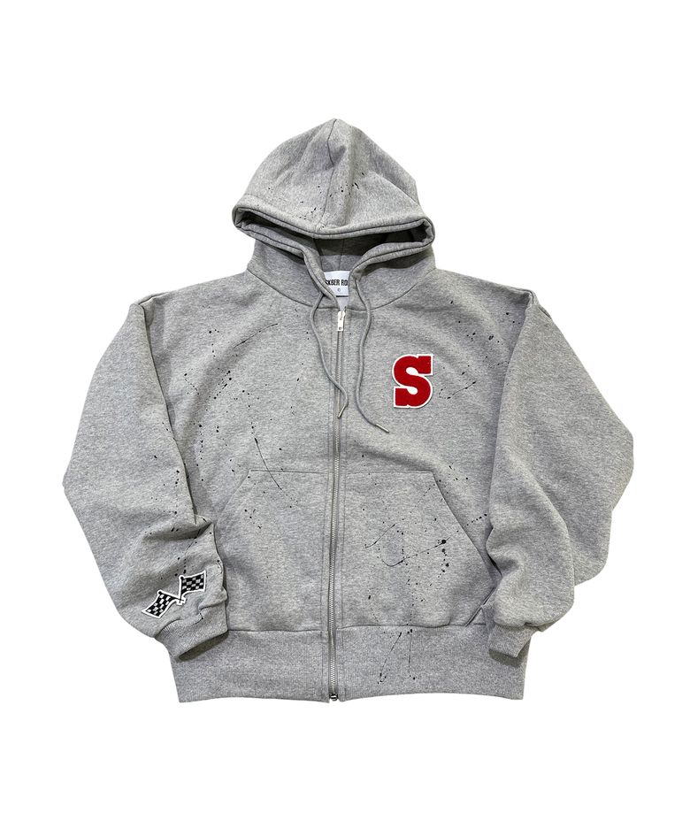 Splash Varsity Sweat Zip Hoodie (melange gray)