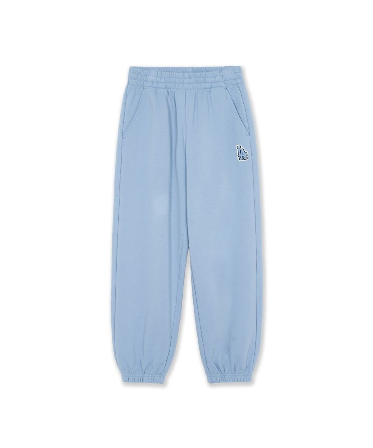 엠엘비 키즈(MLB KIDS) 스포티브 스몰로고 기모 루즈 조거 팬츠 LA (L.Blue)
