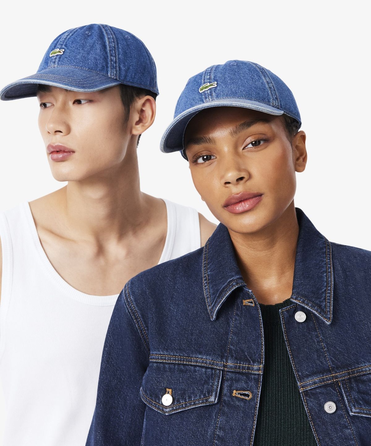 라코스테(LACOSTE) 여성 유니섹스 데님 6패널 캡 RK6362-56N MK9