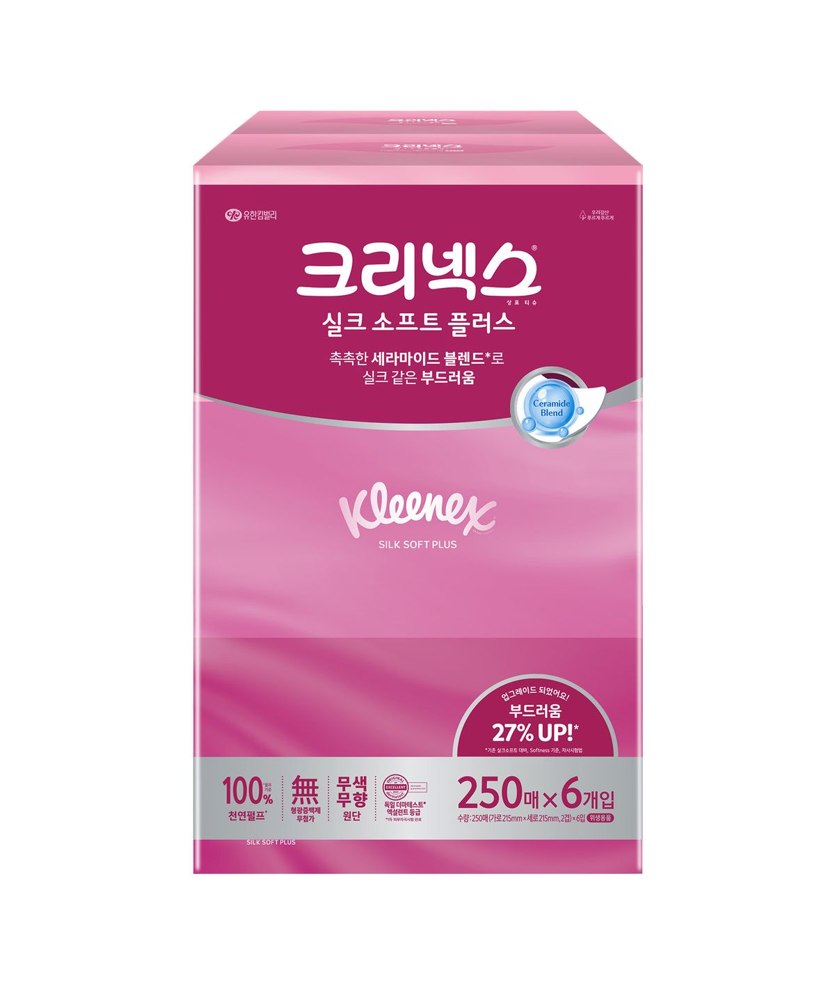 크리넥스(KLEENEX) 실크소프트 플러스 250X6개입