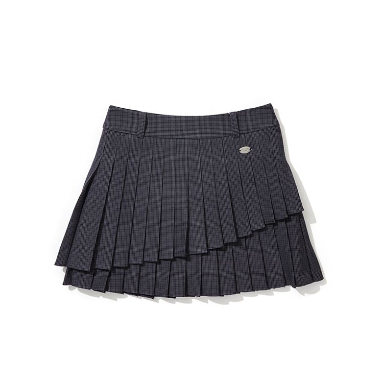 W GENERAL CHECK PLEATS SKIRT LS3IE73F