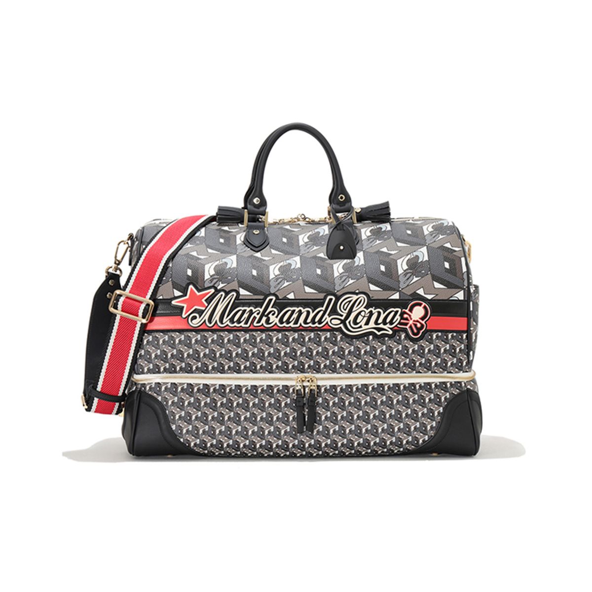 마크앤로나(MARK&LONA) U GN GEOMETRIC PATTERN BOSTON BAG LS3ZU11U