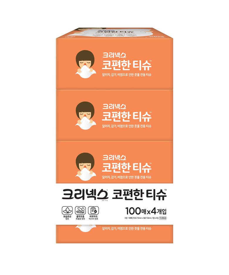 코편한 티슈 100매x4개입