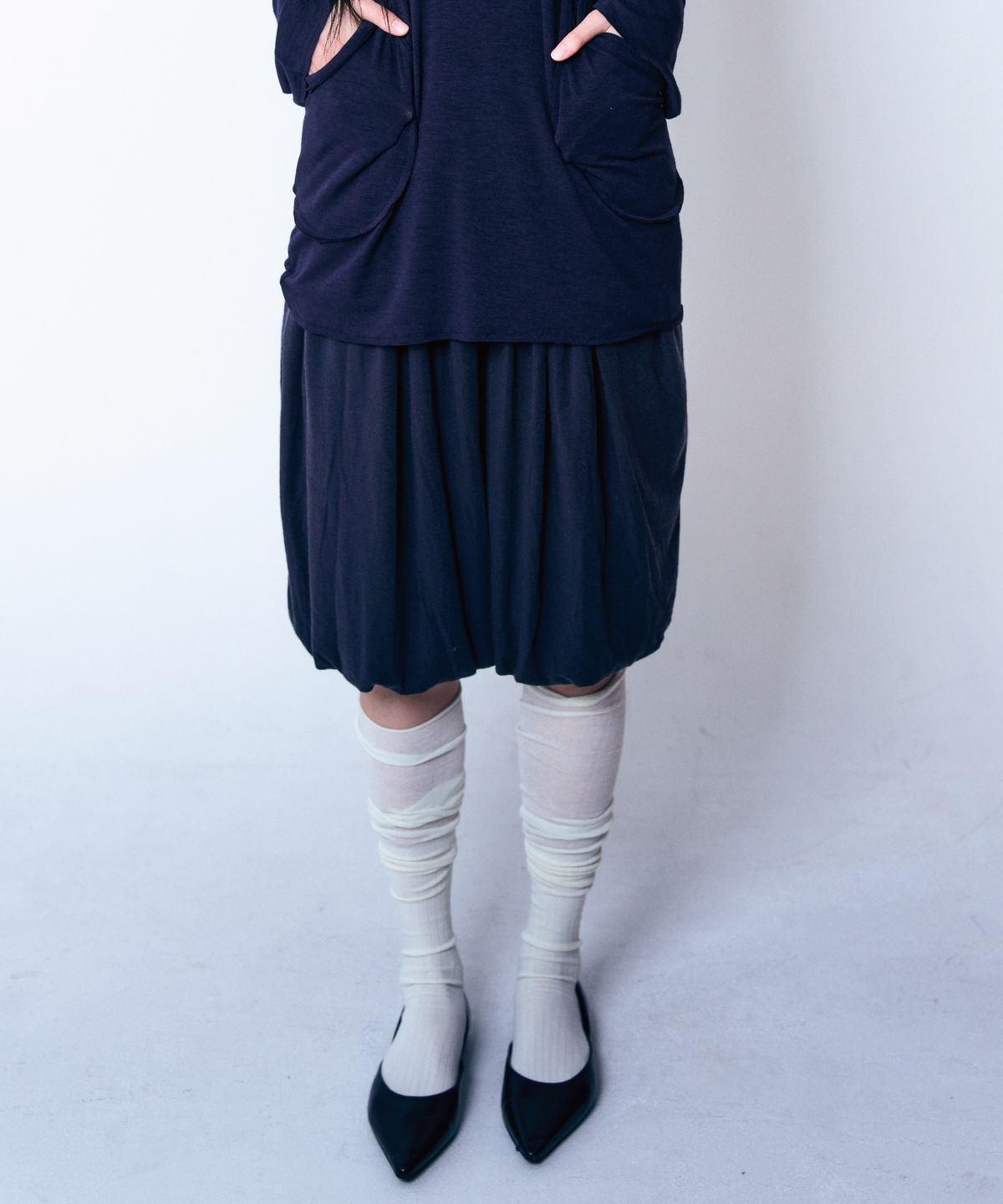 구월십일(GUWOLSIBIL) Wide Balloon Pants Navy