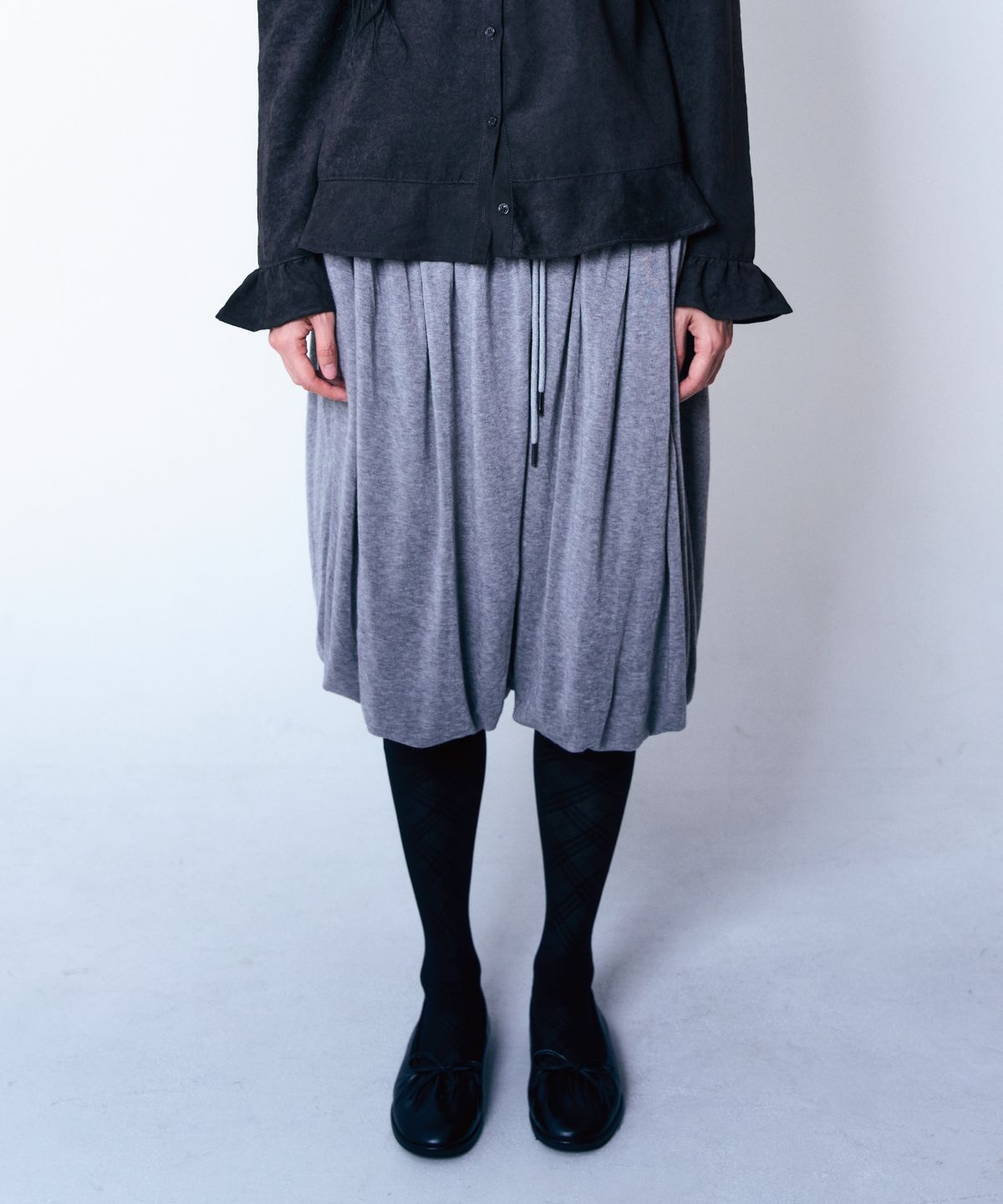 구월십일(GUWOLSIBIL) Wide Balloon Pants Grey Melange