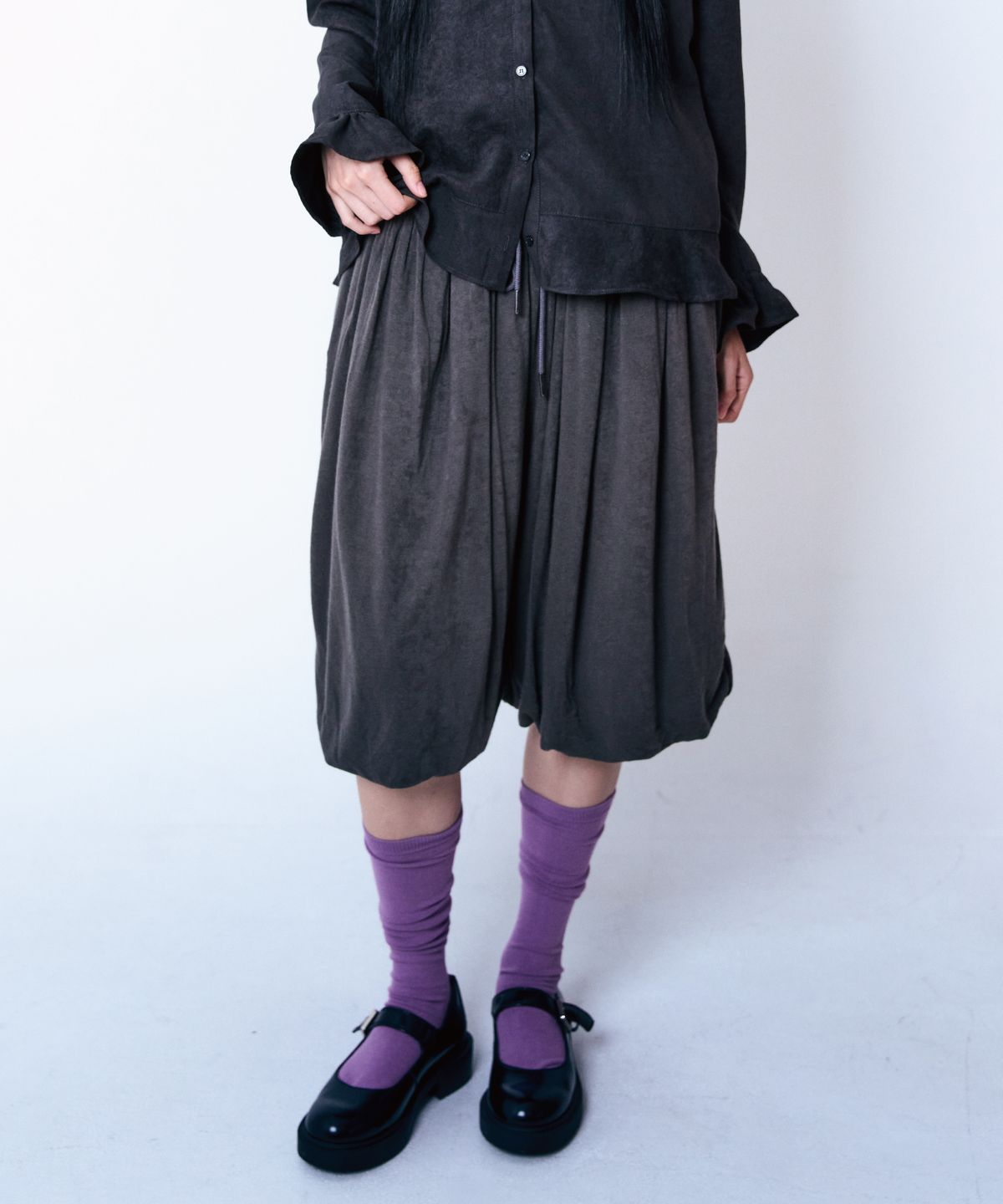 구월십일(GUWOLSIBIL) Wide Balloon Pants Deep Khaki
