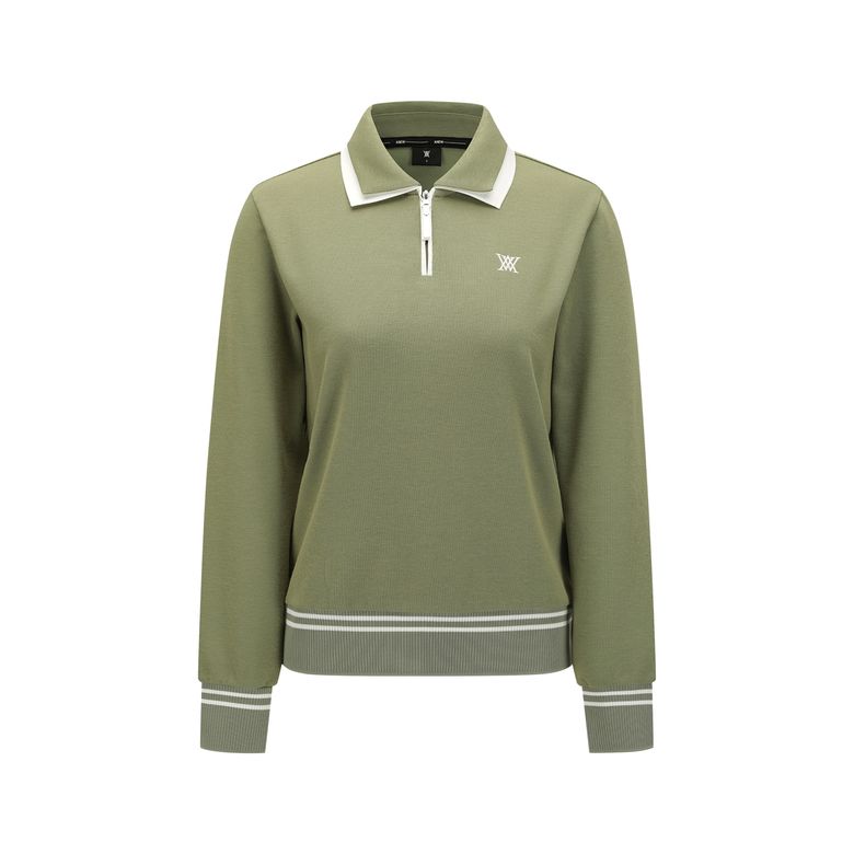 WOMEN TWO TONE COLLAR COMFORT SWEATSHIRT