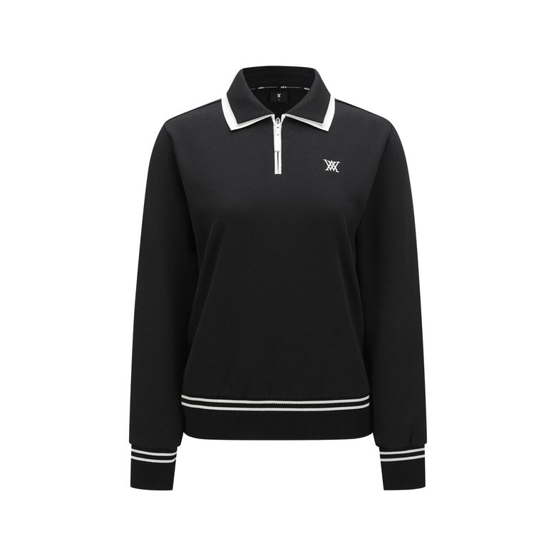 WOMEN TWO TONE COLLAR COMFORT SWEATSHIRT