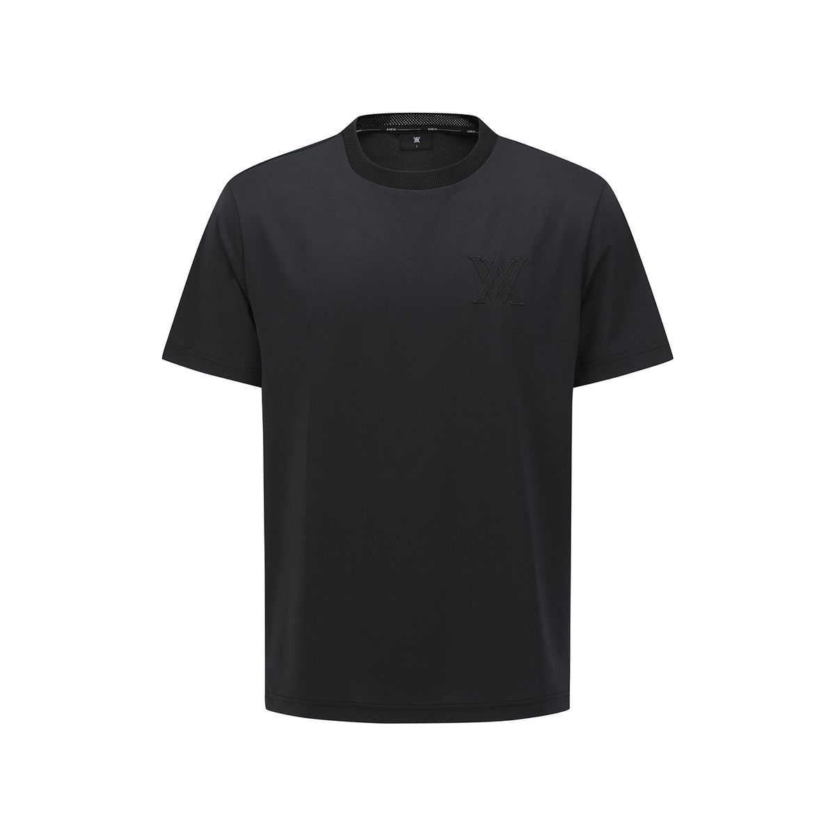 어뉴골프(ANEW GOLF) MEN ROUND SHORT T-SHIRT_BK