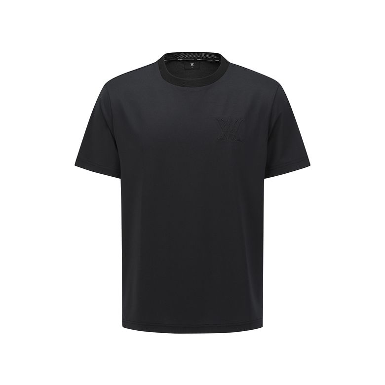 MEN ROUND SHORT T-SHIRT_BK