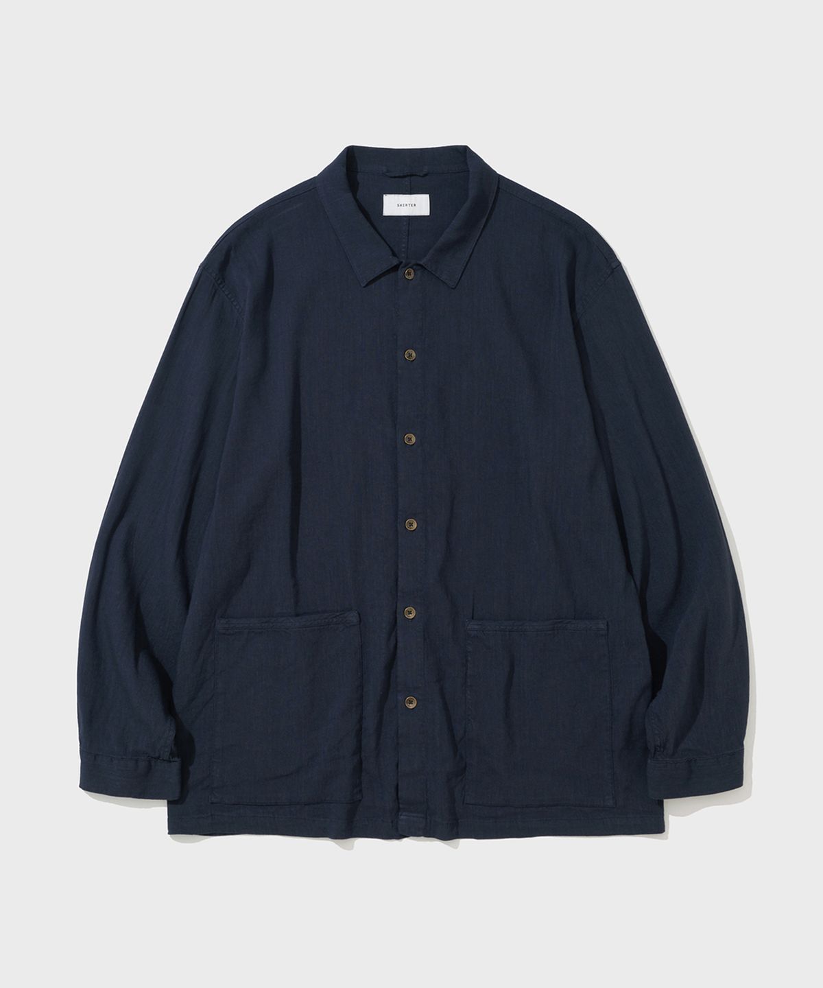 셔터(SHIRTER) LINEN VISCOSE WORK SHIRT (NAVY)