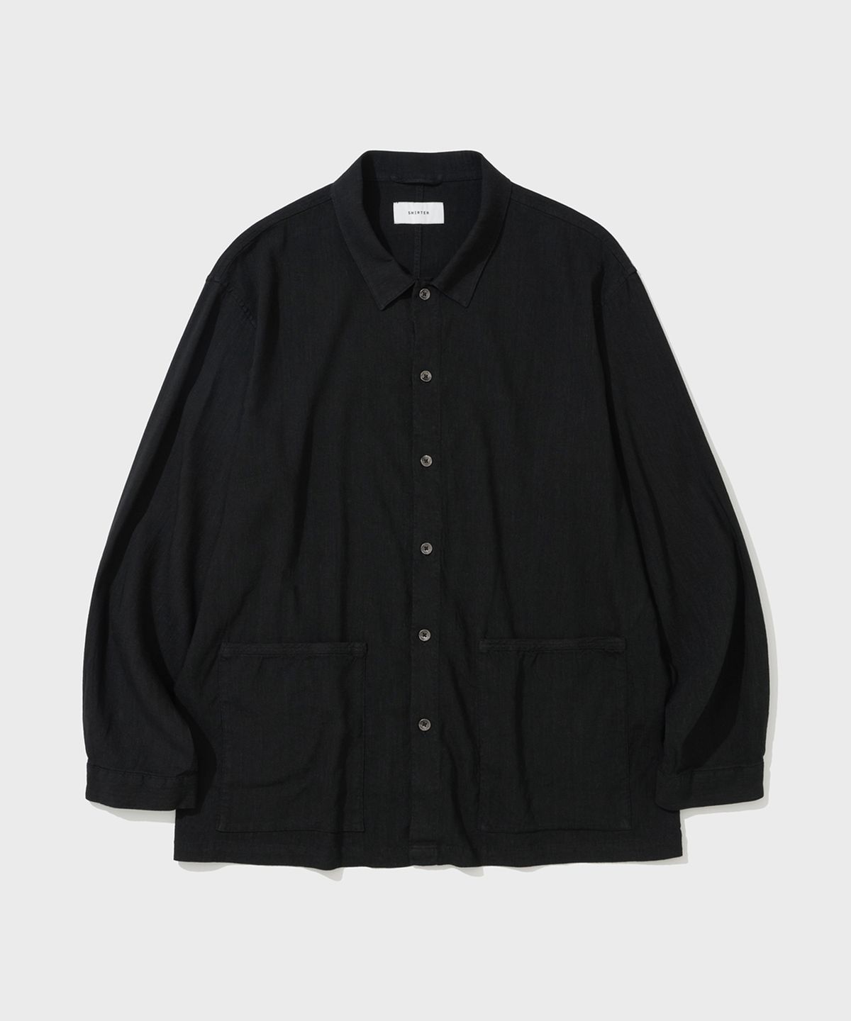 셔터(SHIRTER) LINEN VISCOSE WORK SHIRT (BLACK)