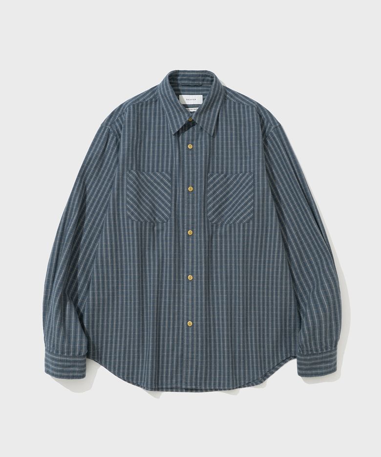 ORGANIC BRUSHED COTTON SHIRT (MIDNIGHT)