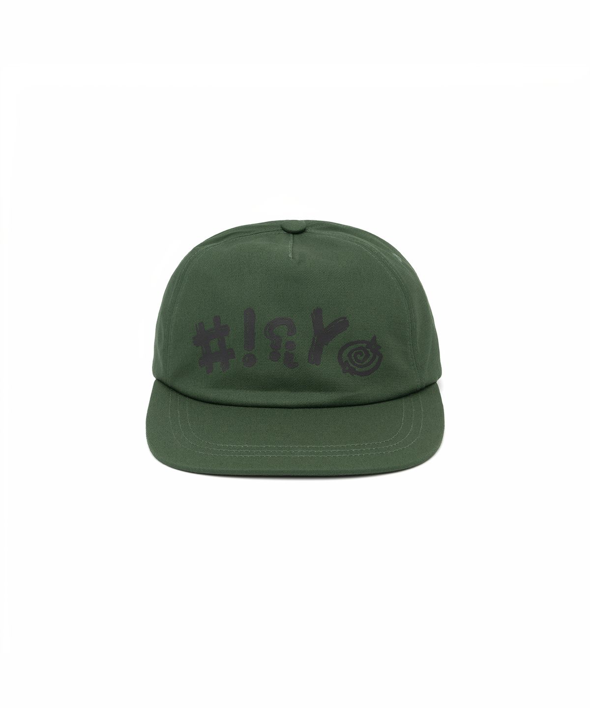 히쇼(HISYO) Glitch Logo Cotton Flat Cap - Green