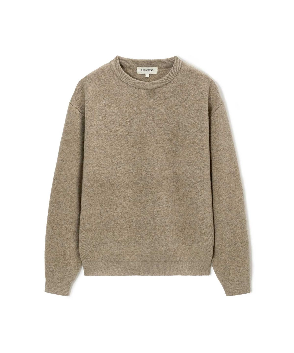 라이즈앤빌로우(RISE&BELOW) HEAVY DUTY 질롱울 크루넥 스웨터 BEIGE