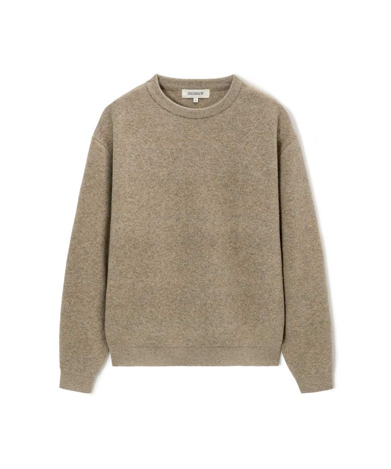 HEAVY DUTY 질롱울 크루넥 스웨터 BEIGE