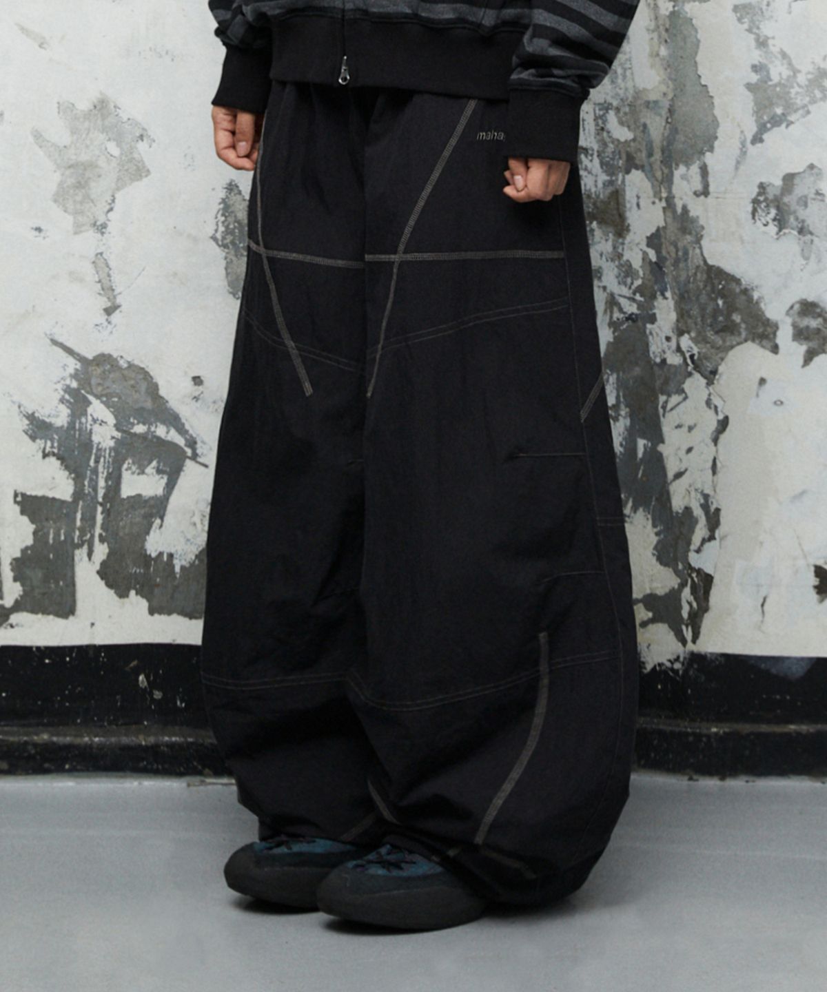 마하그리드(MAHAGRID) BASIC LOGO SS COTTON PANT[BLACK]