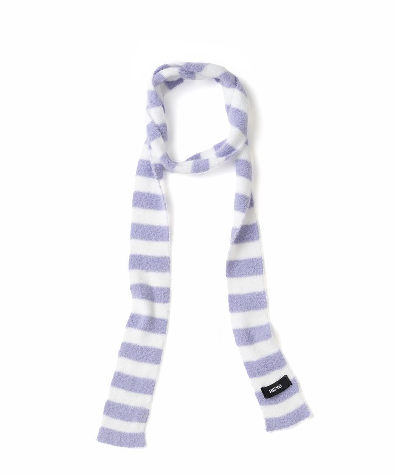 HISYO Stripe Slim Muffler - Purple