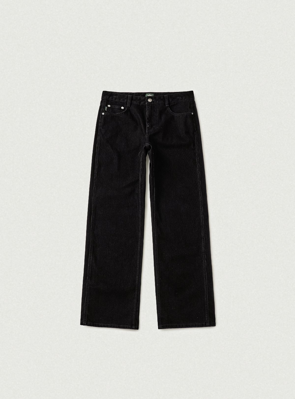 더바넷(THEBARNNET) Velvet-Rib Loose Denim Pants_Black