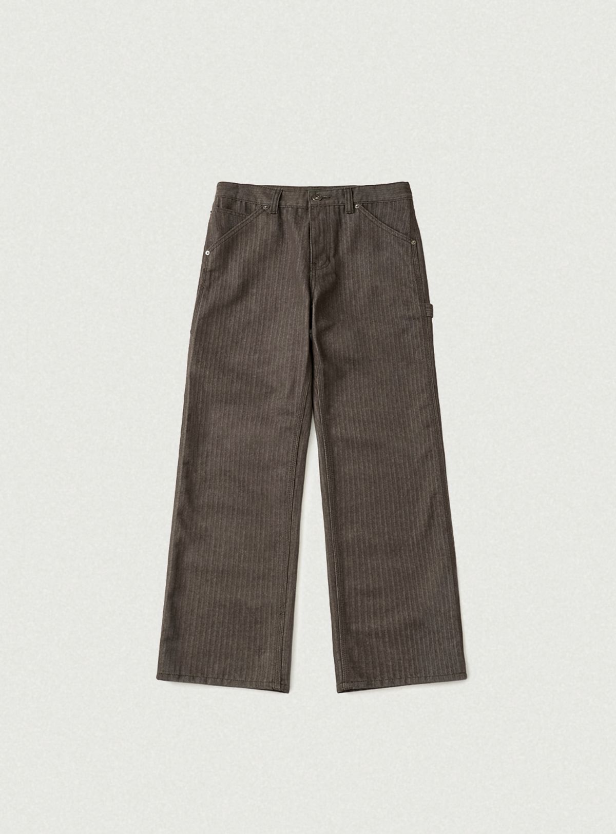 더바넷(THEBARNNET) Herringbone Twill Carpenter Pants_Brown