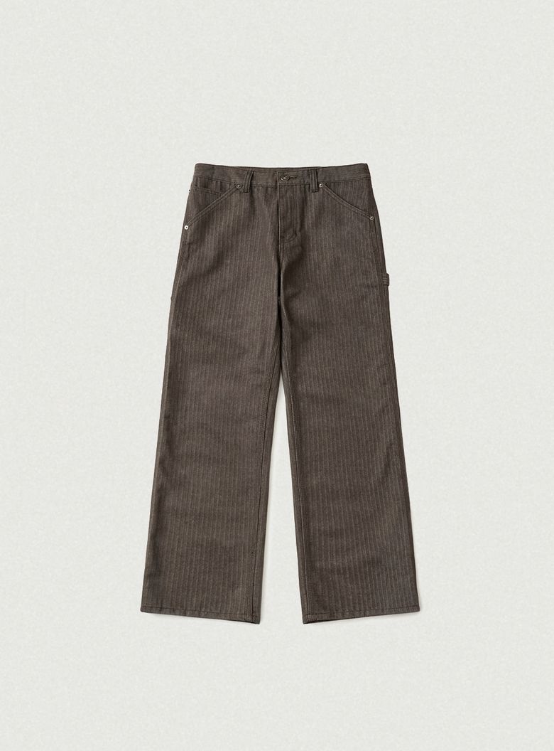 Herringbone Twill Carpenter Pants_Brown
