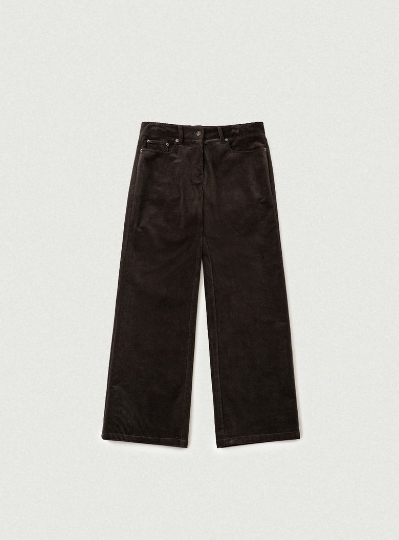 Clea Corduroy Relaxed-Fit Pants_Charcoal