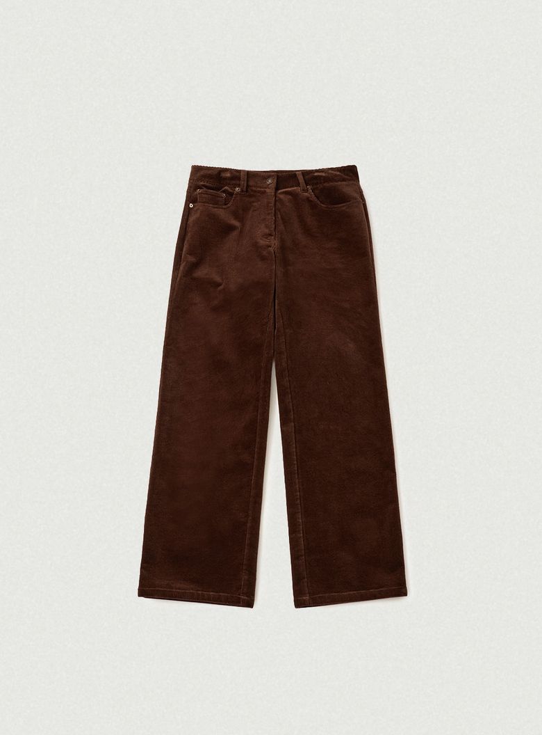 Clea Corduroy Relaxed-Fit Pants_Brown