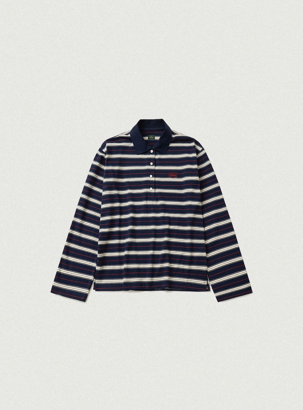 더바넷(THEBARNNET) Lang Stripe Polo Top_Navy