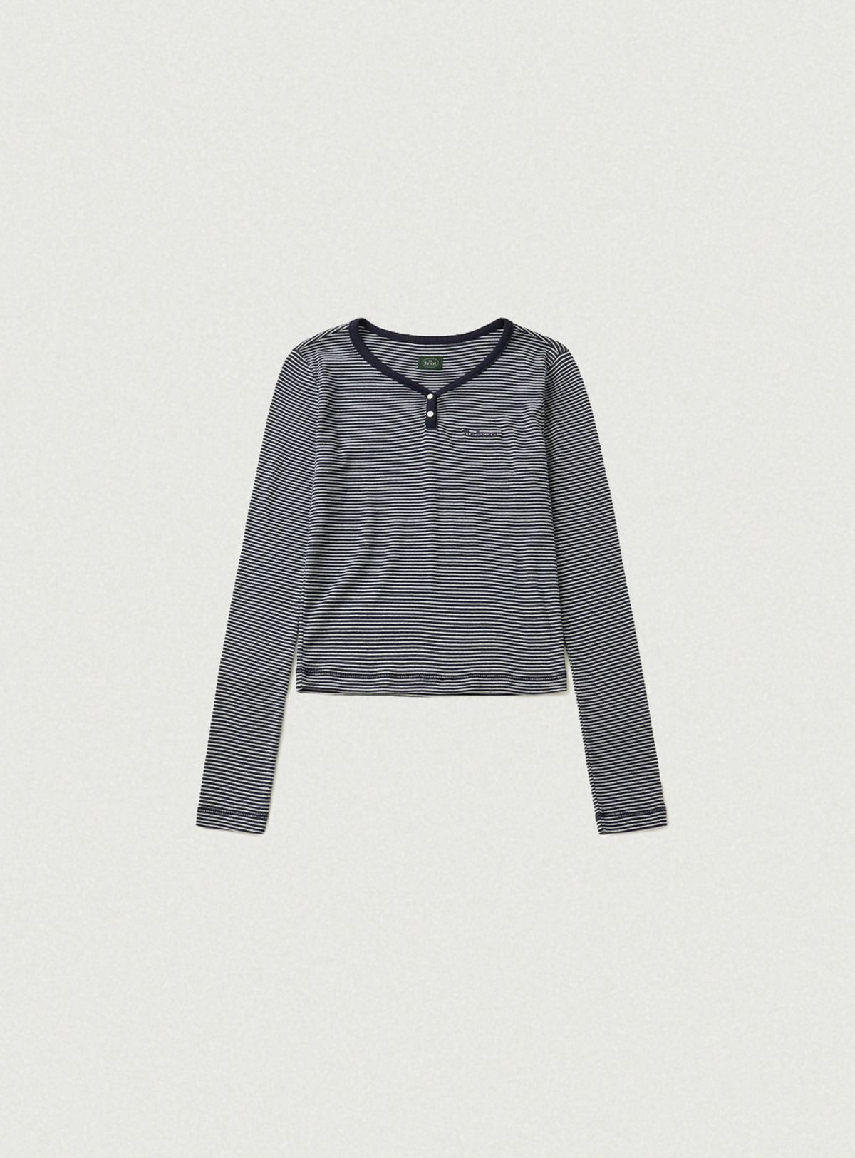 더바넷(THEBARNNET) Devon Stripe Henley T-Shirt_Navy