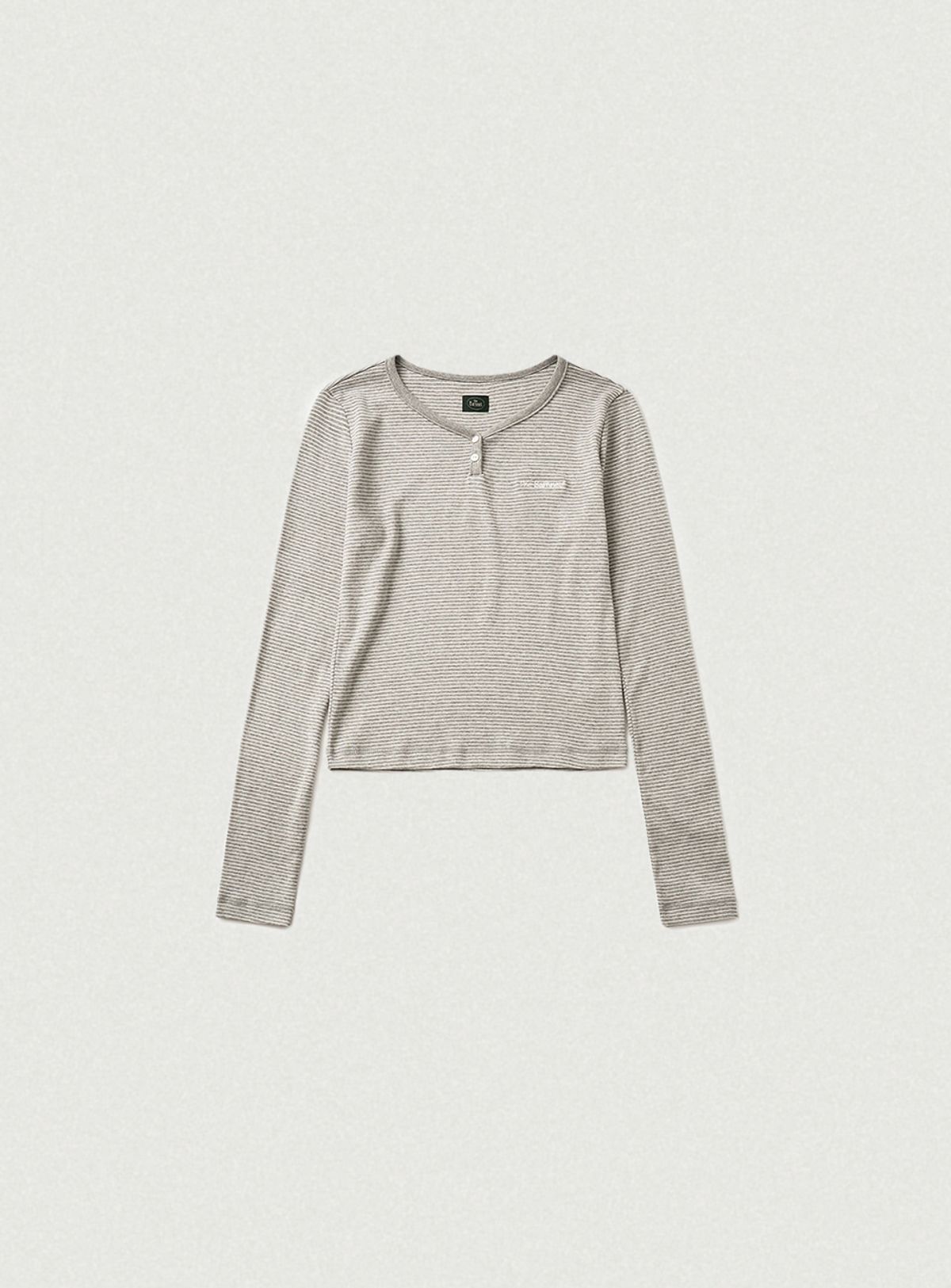 더바넷(THEBARNNET) Devon Stripe Henley T-Shirt_Grey