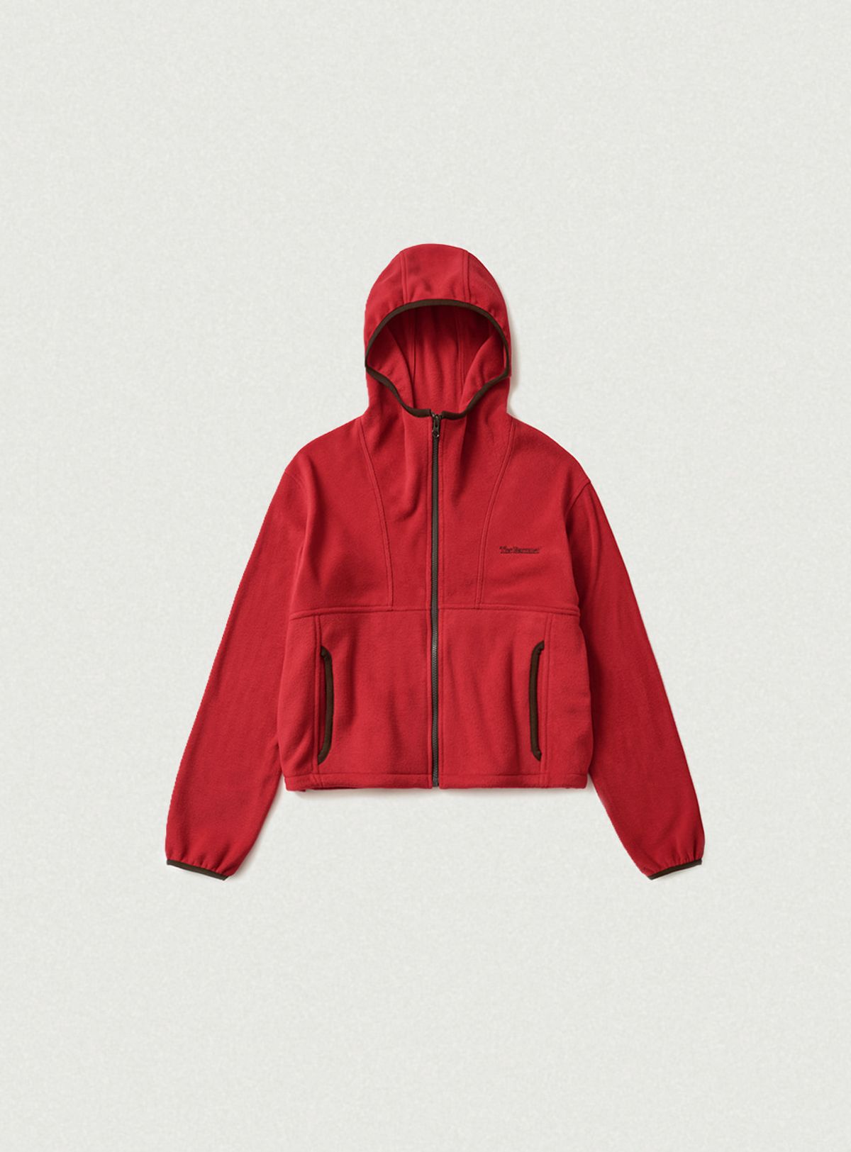 더바넷(THEBARNNET) Molten Fleece Zip-Up Hoodie_Red