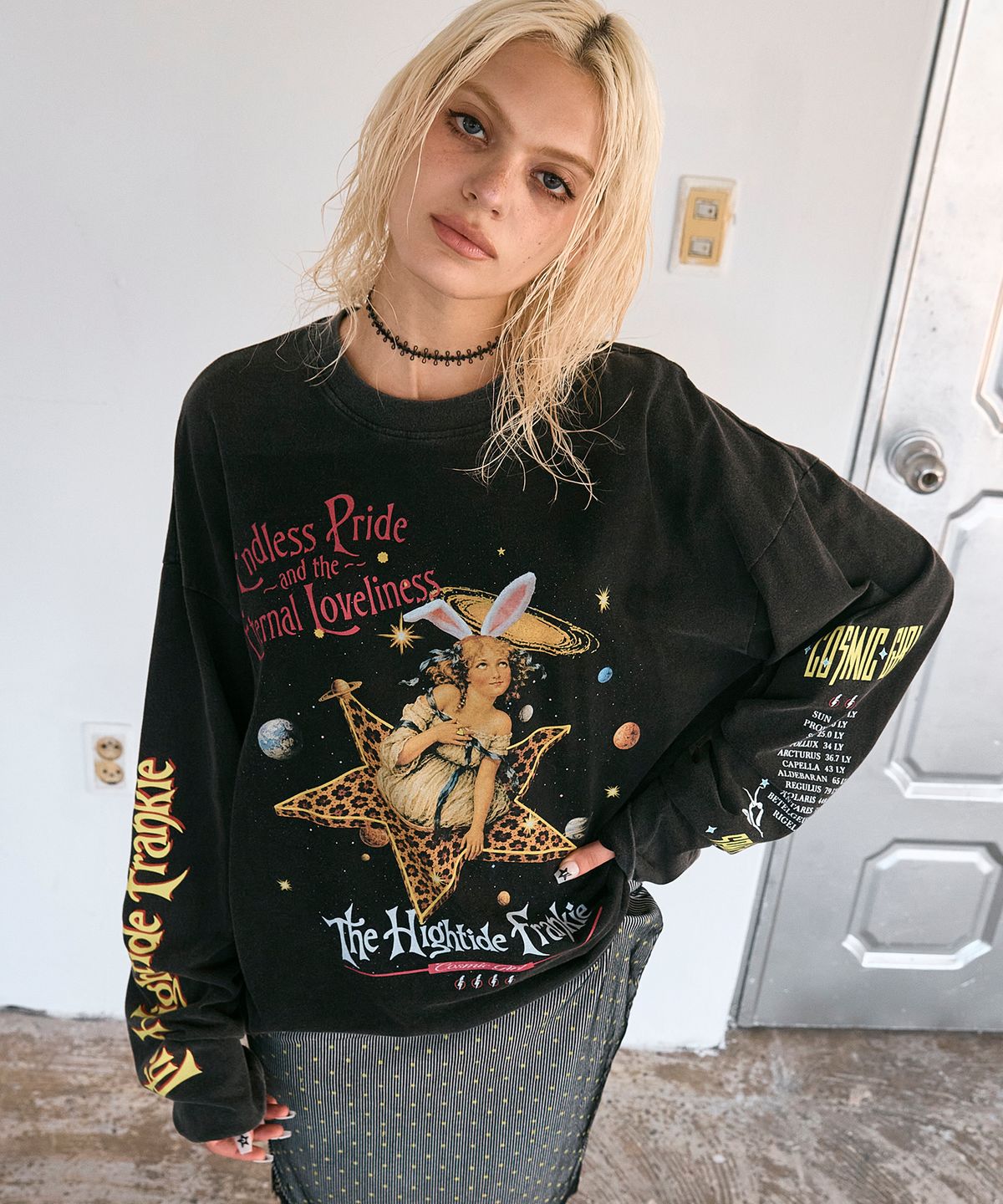 하이타이드 프랭키(HIGHTIDEFRANKIE) Cosmic Girl Long Sleeve Black