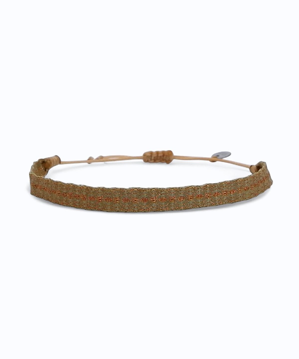 림바(RIMBA) [Leju] Basic Handwoven Bracelet - Green & Gold