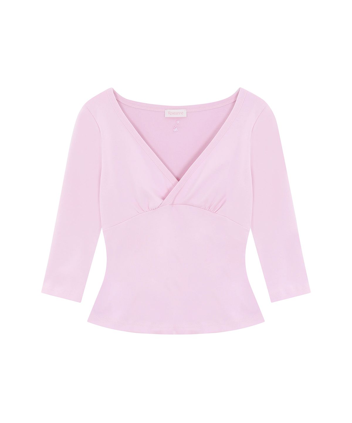 로잔느(ROSEANNE) Rachel Wrap 3/4-Sleeve Top (Lavender Pink)