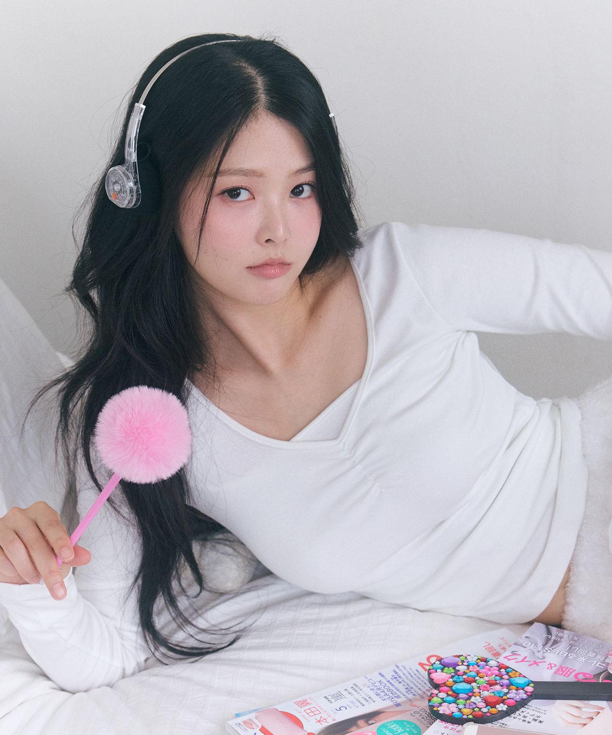 로잔느(ROSEANNE) Dear Diary Shirred Sleeve Tee (Milk White)