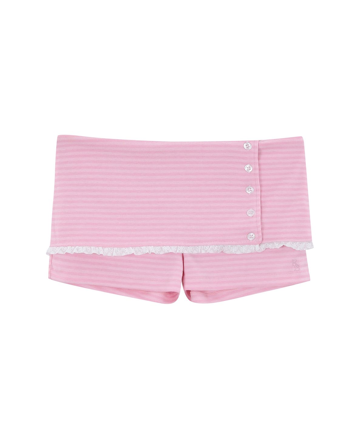 로잔느(ROSEANNE) Candy Crush Stripe Foldover Shorts (Lolly Pink)