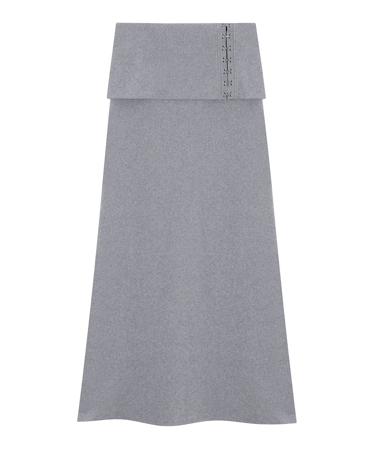 로잔느(ROSEANNE) Contour Foldover Maxi Skirt (Gray)