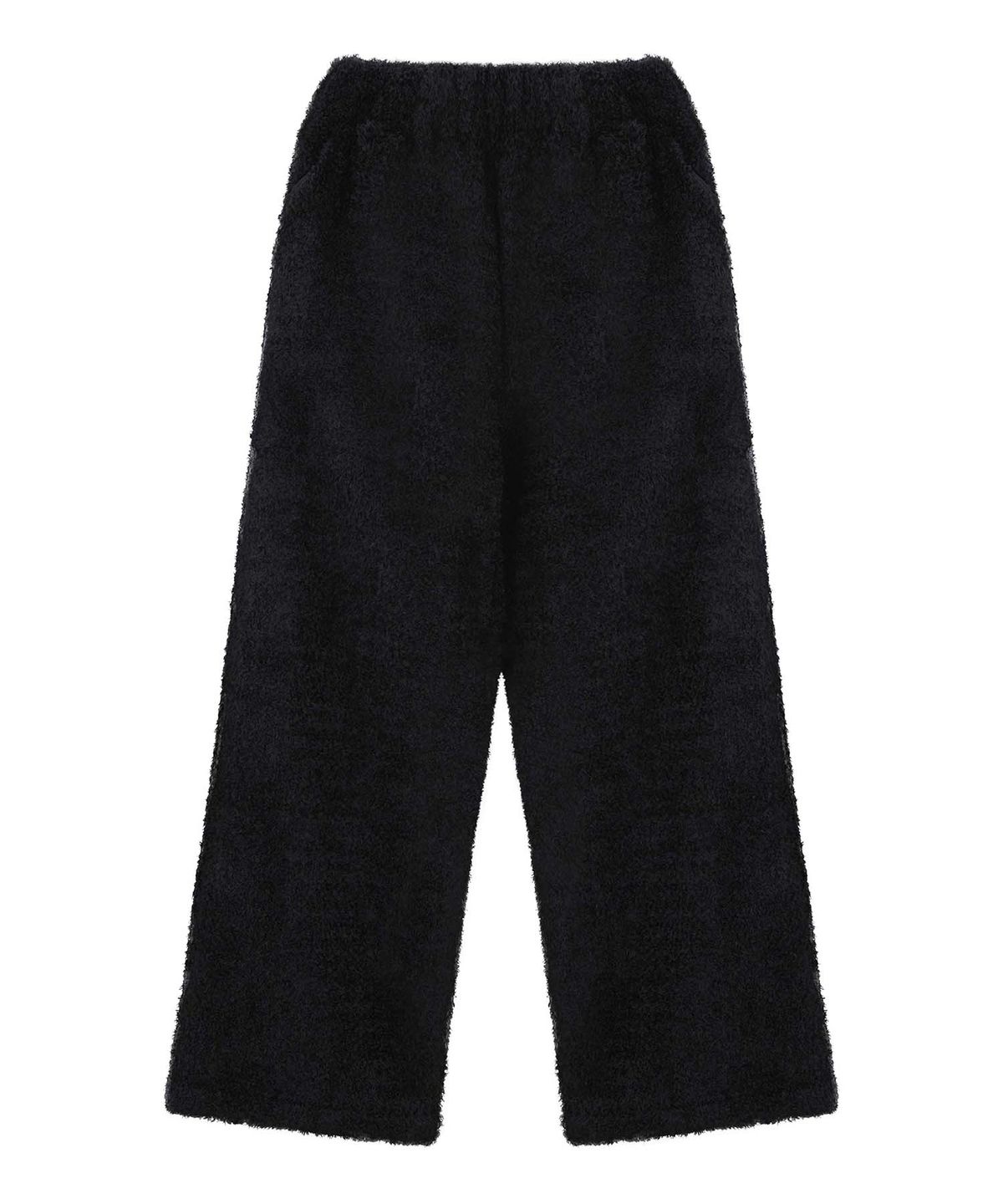 로잔느(ROSEANNE) Teddy Relaxed-Fit Pants (Black)