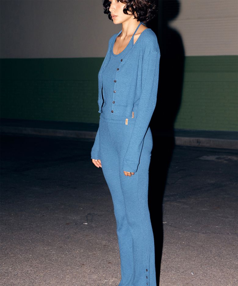 AGUA BUTTON PANTS (BLUE)
