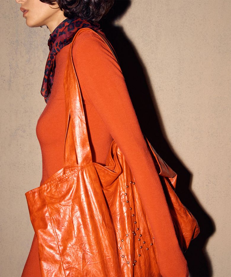 WRINKLED LEATHER BIG BAG - 3COLOR